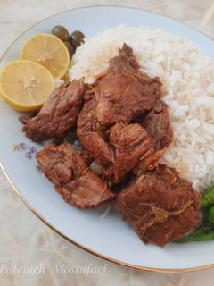 عکسی از دستور چلوگوشت