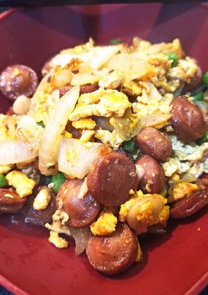 Foto resep Yomasak Cepat | Tumis sosis sehat dikit