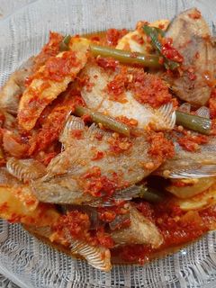 Foto resep 7. Ikan Sepat Asin Balado Kentang