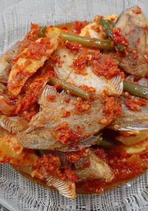 Foto resep 7. Ikan Sepat Asin Balado Kentang