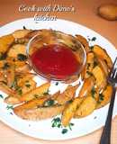 بطاطس ودجز فى الفرن 👌👌😋😋