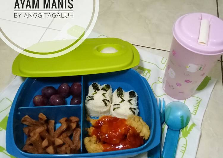 Nasi Ayam Saus Asam Manis