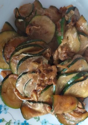Une photo de Courgette poêler a la vache qui rit