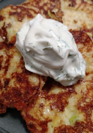 A picture of Mini potato and mozz pancakes.