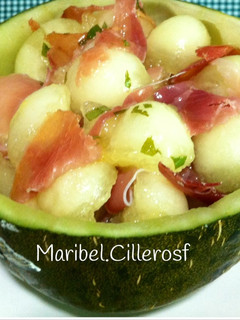 Una foto de Melón con jamón