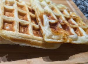 Una foto de Waffles Salados sin Gluten