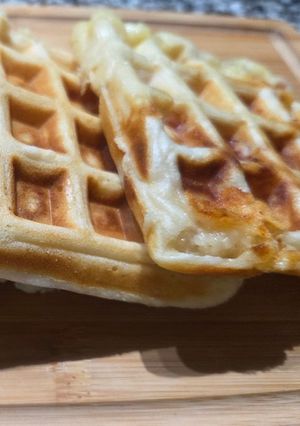 Una foto de Waffles Salados sin Gluten