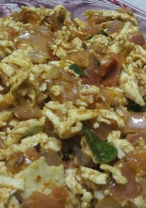 A picture of Tasty paneer burji.