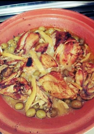 صورة لوصفة دجاج بالزيتون