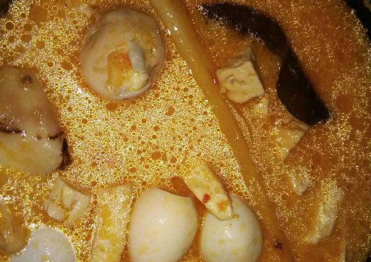 Resep Telur Puyuh Tahu Tempe Santan Pedas yang nikmat