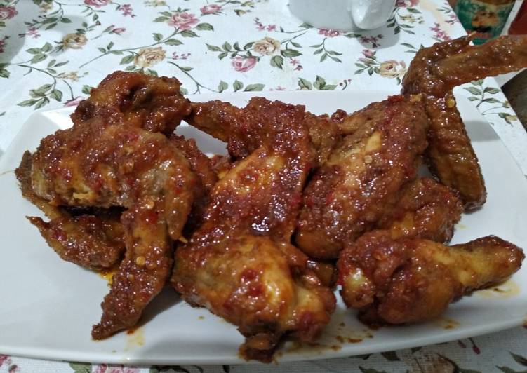 Resep Chicken wings bumbu rujak, Sempurna