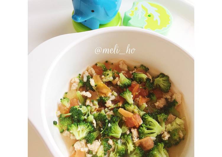 Cara Gampang mengolah 🥦🥦🥦Cah Brokoli Ayam (MPASI 1y+), Sempurna