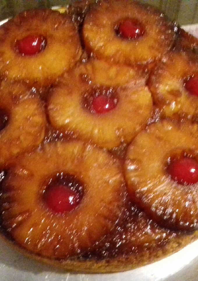 Una foto de Tarta invertida de piña