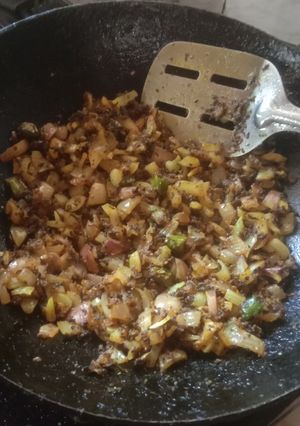 A picture of Karele ke chilke ki sabji.