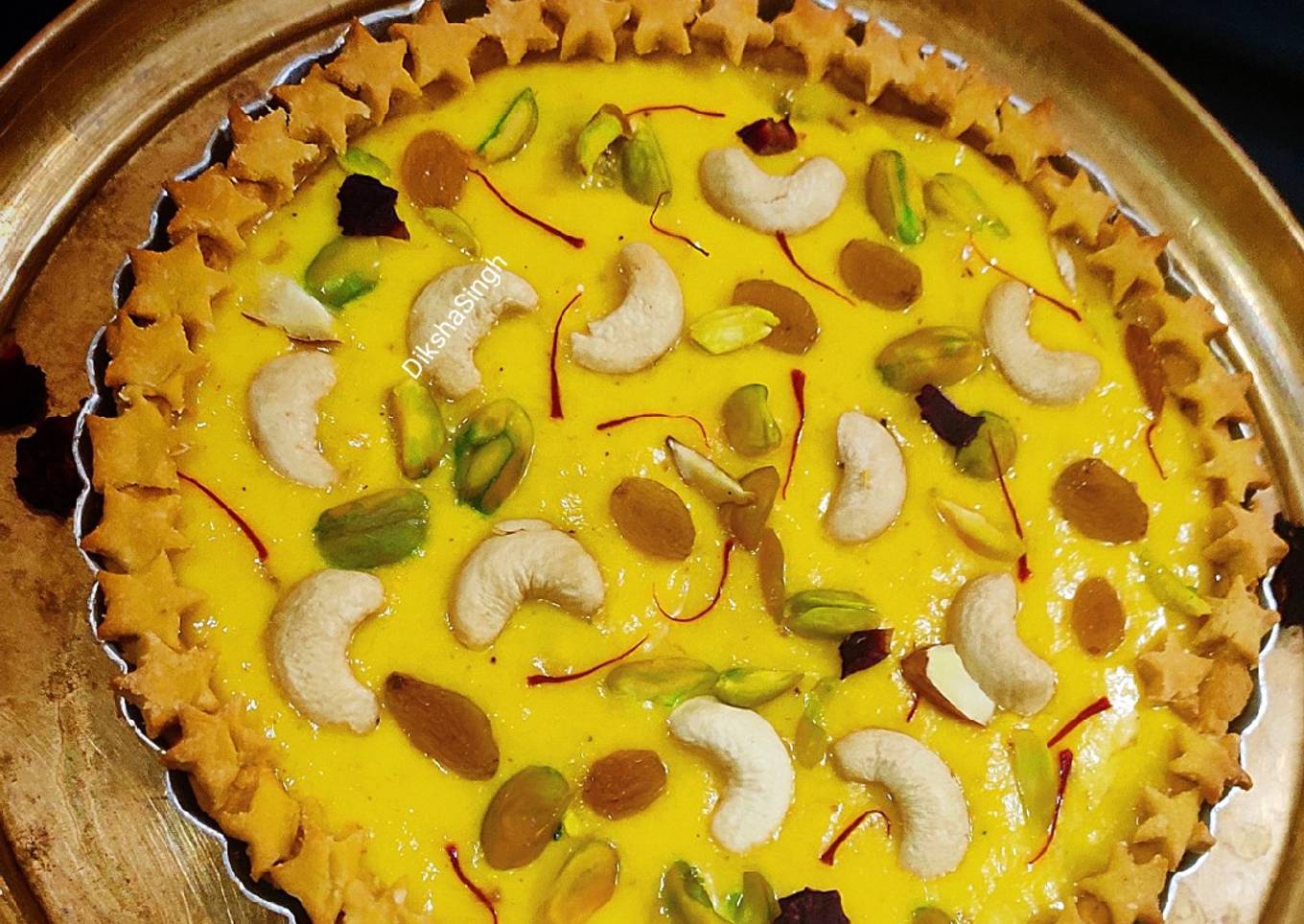 Mango Rabari with Besan Tart