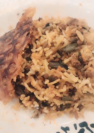 عکسی از دستور لوبیا پلو