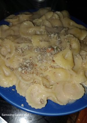 Una foto de Pasta cremosa vegana proteica