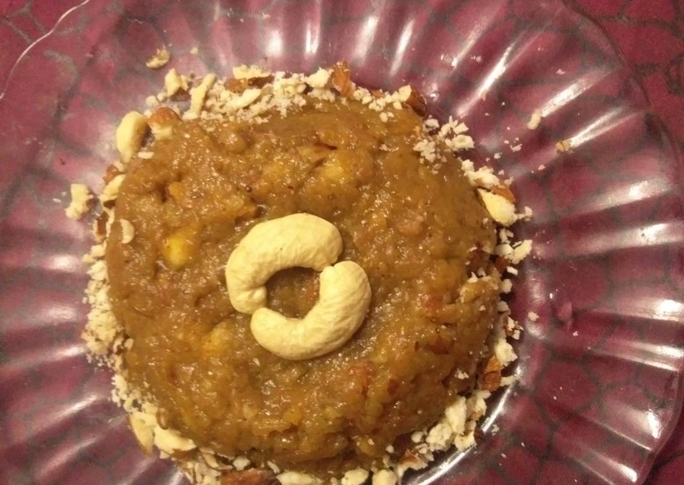 Water chestnut halwa