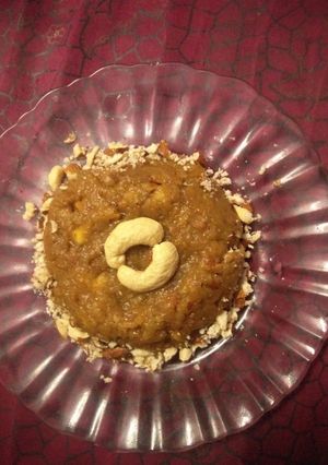 A picture of Water chestnut halwa.