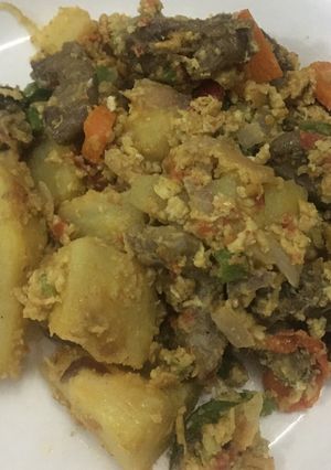 A picture of One pot sweet potatoes.
