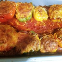 A picture of Spanish Stuffed Peppers.