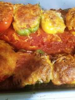 A picture of Spanish Stuffed Peppers.
