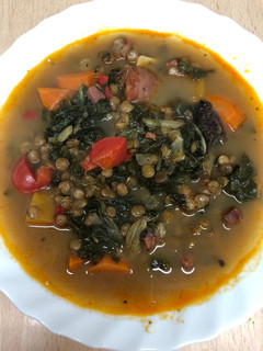 Una foto de 215. Lentejas con acelgas y calabaza (principal legumbres)