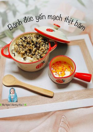 Hình của món Bánh đúc yến mạch thịt băm rang.