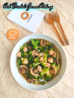Foto resep Cah Brokoli Jamur Udang