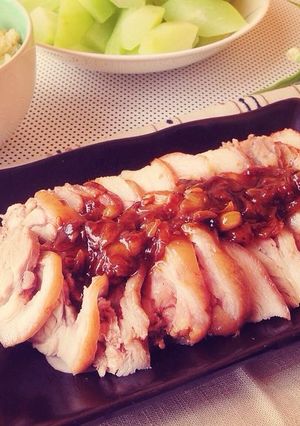 Hình của món Chân giò hầm sa tế.