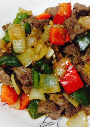 Hình của món Bò xào lúc lắc.