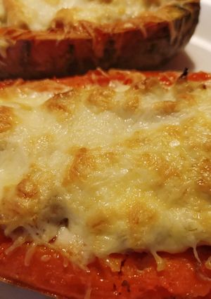 Csirkemellel töltött édesburgonya recept fotója