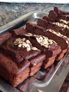 Una foto de Brownie de avena fit