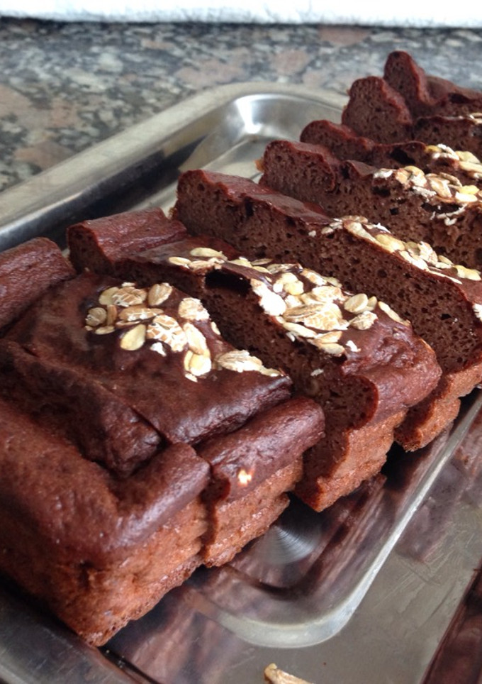 Una foto de Brownie de avena fit