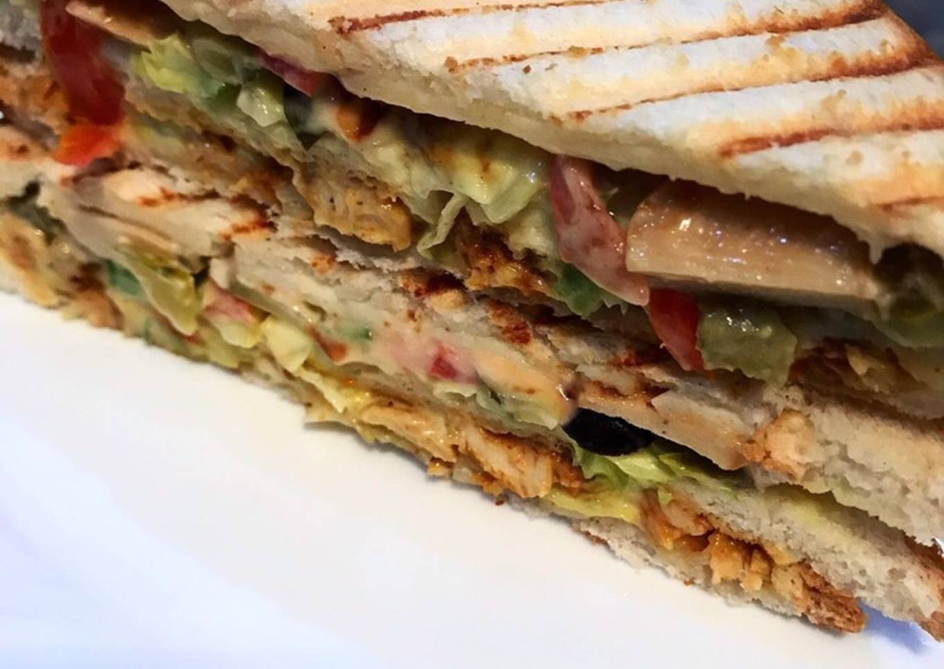 Panini sandwiches (chicken tikka flavour)