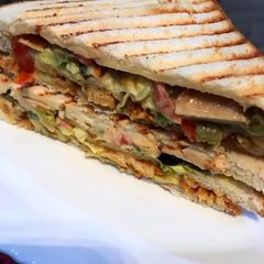 Panini sandwiches (chicken tikka flavour) A picture of Panini sandwiches (chicken tikka flavour).