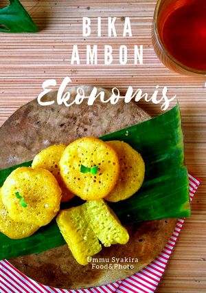 Foto resep Bika Ambon Ekonomis versi Oven (#CocomtangPost_WarnaKuning)