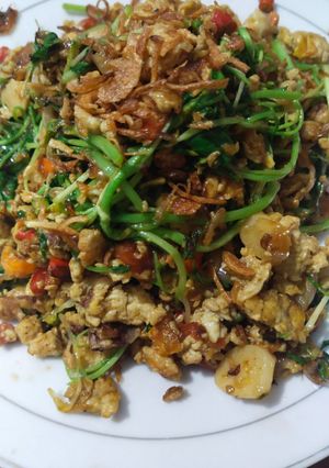 Foto resep Daun Cenil (Jukut) Masak Cabe Garam