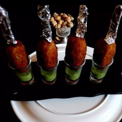 A picture of Soya Chunks and paneer lollipop.