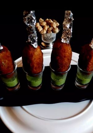 A picture of Soya Chunks and paneer lollipop.