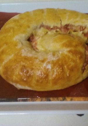 A picture of Garlic Roll with Chakalaka/Mince and Parmesan.