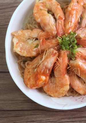 鮮蝦春雨煲 的食譜成品照片