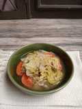 Tumis Sawi Wortel Ayam Suwir