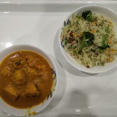 A picture of Christmas Special Chicken Curry.