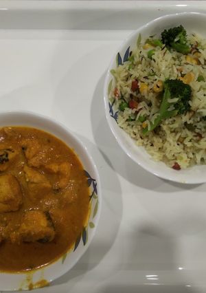 A picture of Christmas Special Chicken Curry.