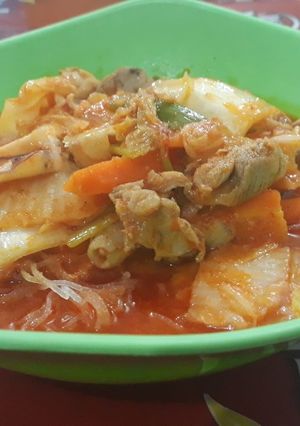 Foto resep Jjampong mie seafood kuah pedas