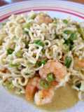 Curry-Garnelen-Soße mit Mie-Nudeln