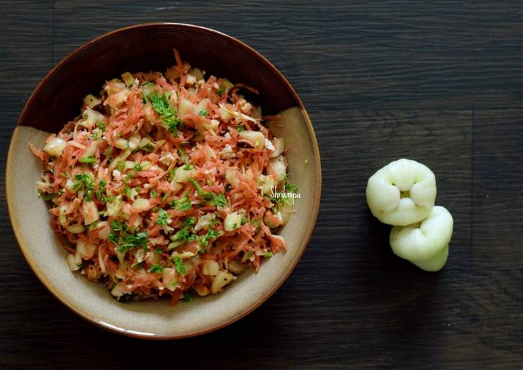 Step-by-Step Guide to Make Any-night-of-the-week Carrot – Bell fruit Kosambari /salad