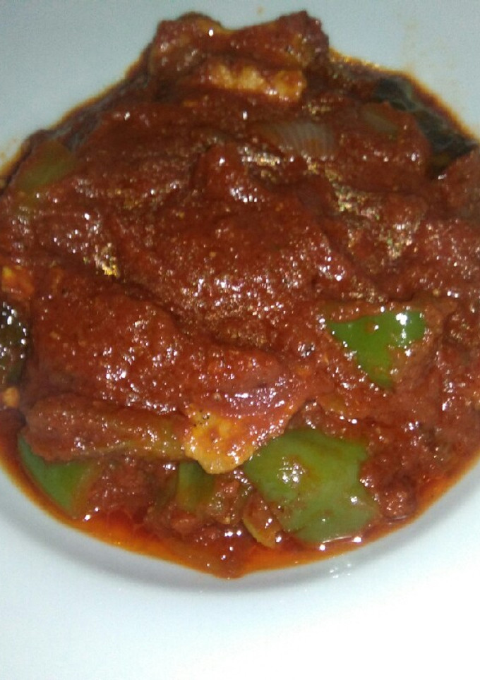Una foto de Carne con pisto