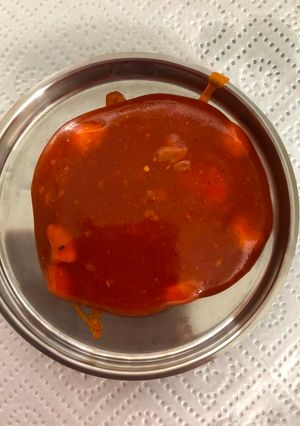 A picture of Wheat flour halwa.